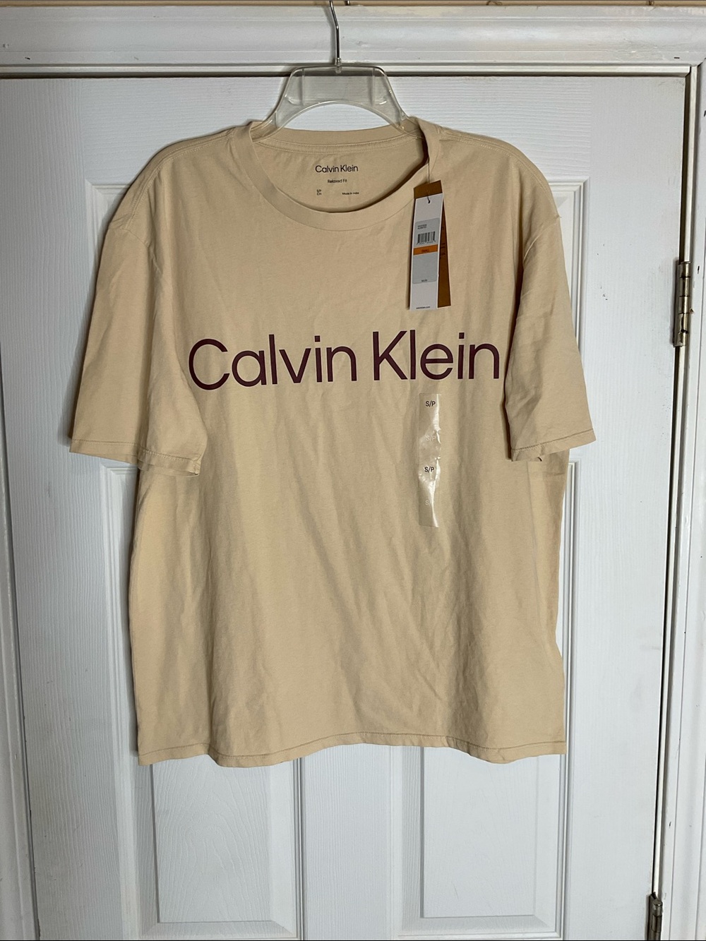 Calvin Klein Men’s Tan Logo Short-Sleeve T-Shirt